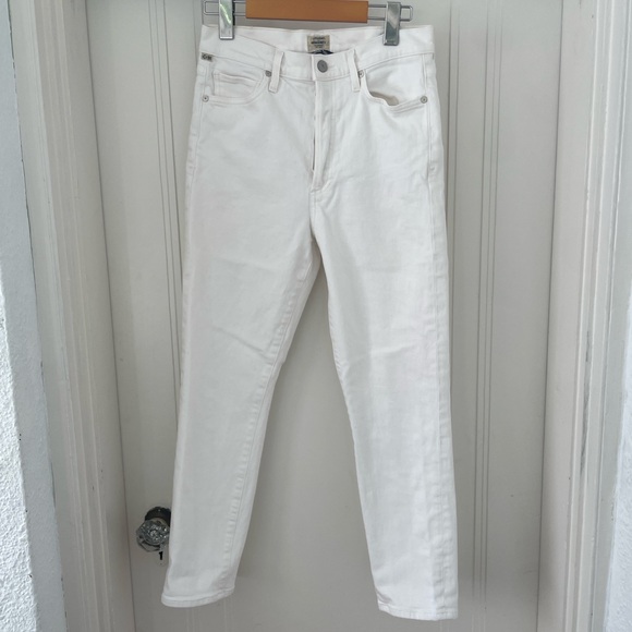 Citizens Of Humanity Denim - Citizens Of Humanity Olivia Crop White High Rise Slim Jeans